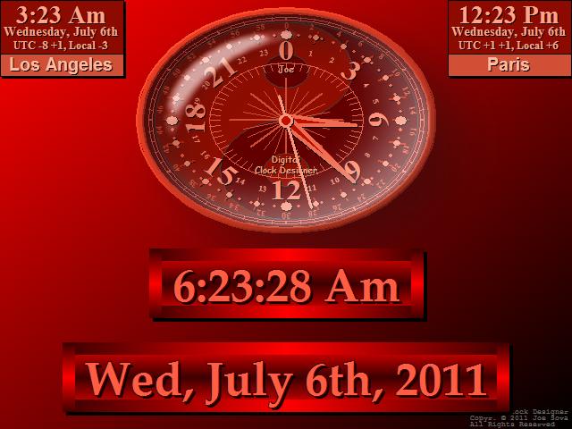 Display Clock Calendar Desktop Vista
