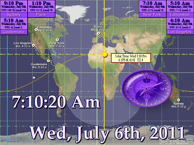 Full Screen Large Digital Day Night World Map of World ...